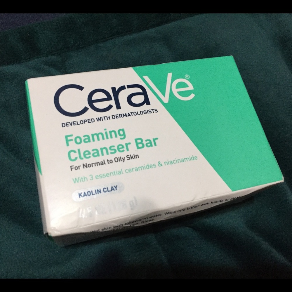 Nip cerave foaming facial cleanser soap bar